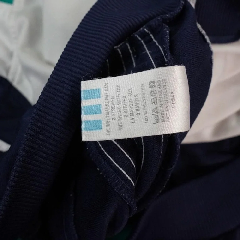 Vintage Adidas Jacket Mens Large Blue White Green Full Zip Sport Trefoil 90s‎